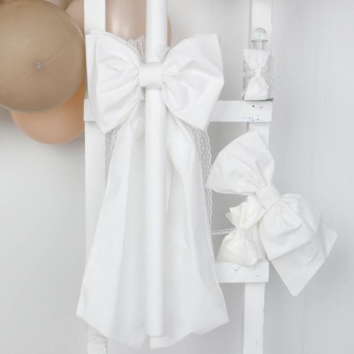 Λαμπάδα Εκρού Λινός Φιόγκος N14