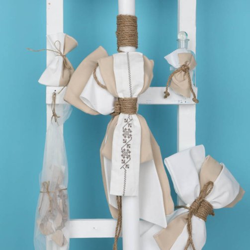 Λαμπάδα Εκρού Μπεζ S3