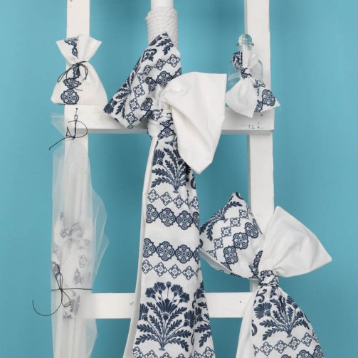 Λαμπάδα Λευκή Μπλε S4