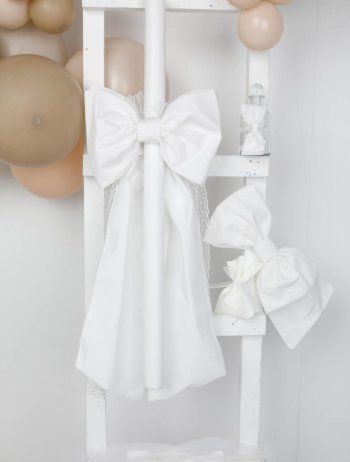 Λαμπάδα Εκρού Λινός Φιόγκος