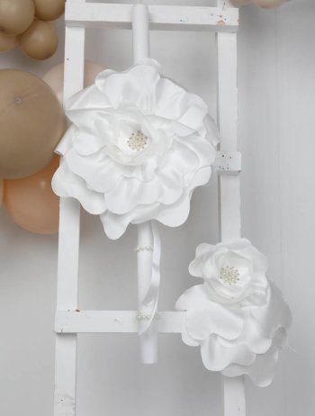 Λαμπάδα Λουλούδι Μεγάλο Εκρού