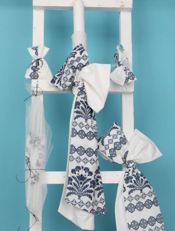 Λαμπάδα Λευκή Μπλε